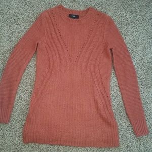Mossimo XS sweater tunic rust coral